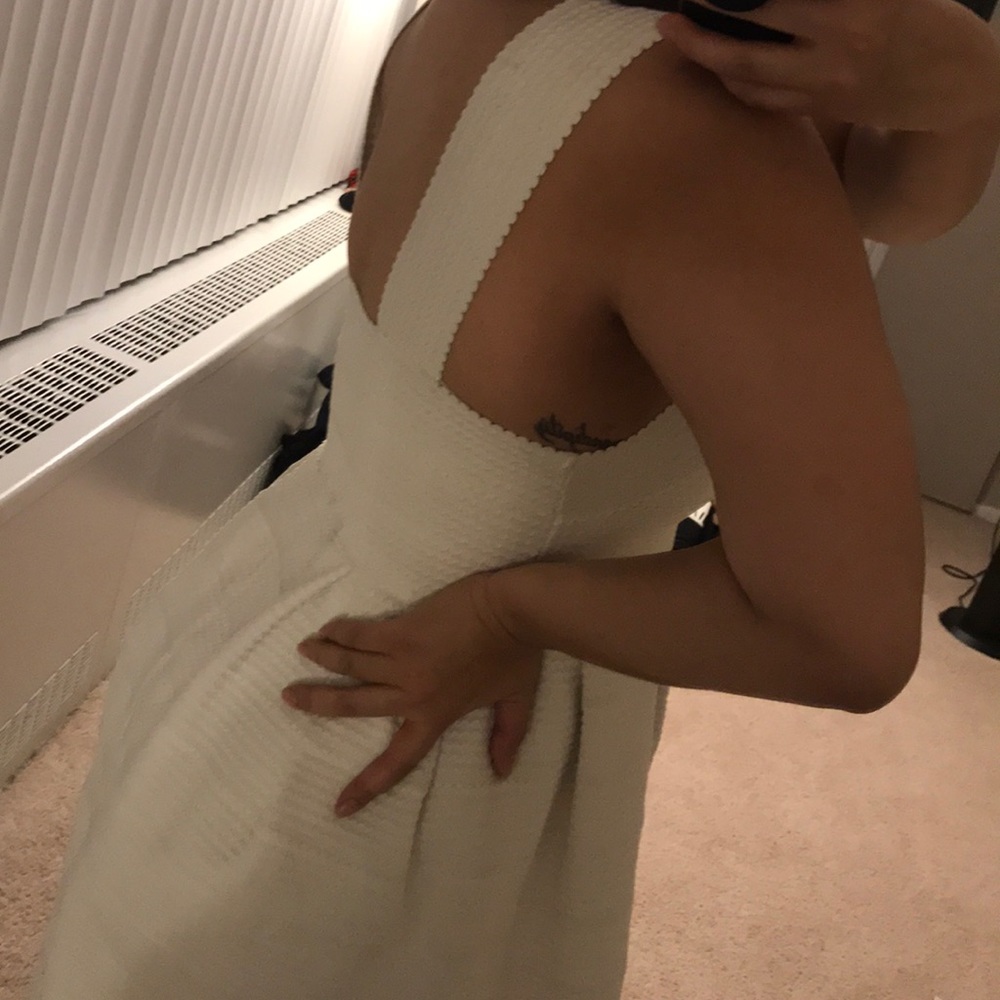 White Ribbed Dress - Picture 4 of 4